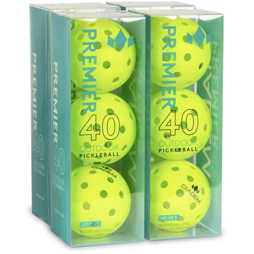 Diadem Premier 40 Outdoor Pickleball Ball - 12 pack