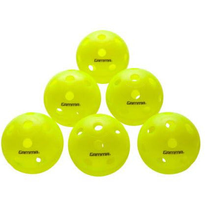 GAMMA Photon Indoor Pickleballs - 6 Pack